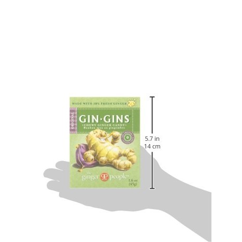 The Ginger People Gin Gins Chewy Ginger Candy Travel Pack, Origi...