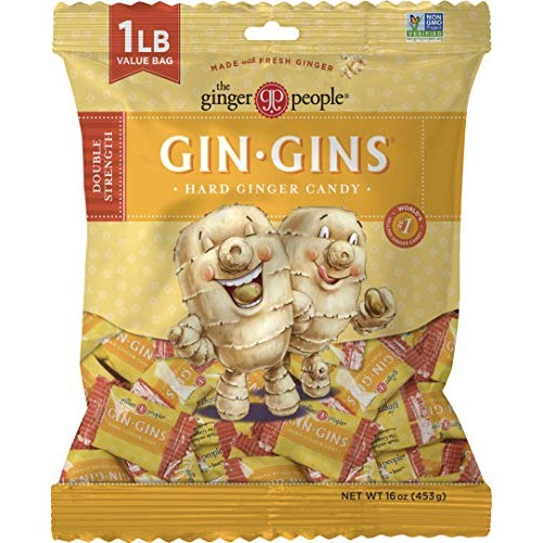 The Ginger People Gin Gins Hard Candy 1 Pound Bag, Double Streng