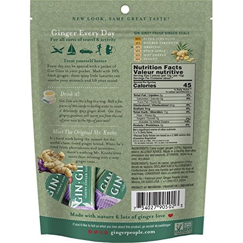 The Ginger People Gin Gins Original Chewy Ginger Candy 3 Oz pac...