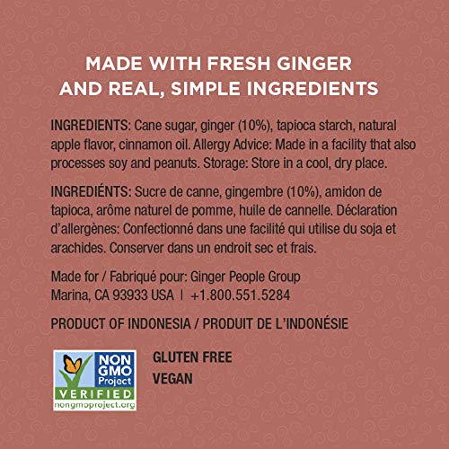 The Ginger People Gin Gins Spicy Apple Ginger Chews, 3 Ounce, Pa