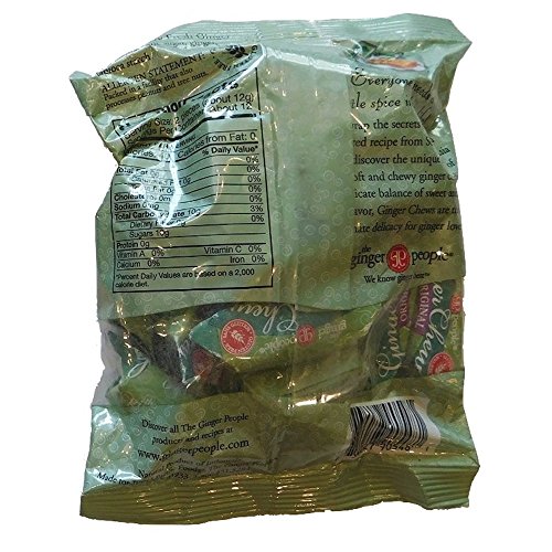 The Ginger People Original Ginger Chews, 5 Oz Pack Of 2 Gluten