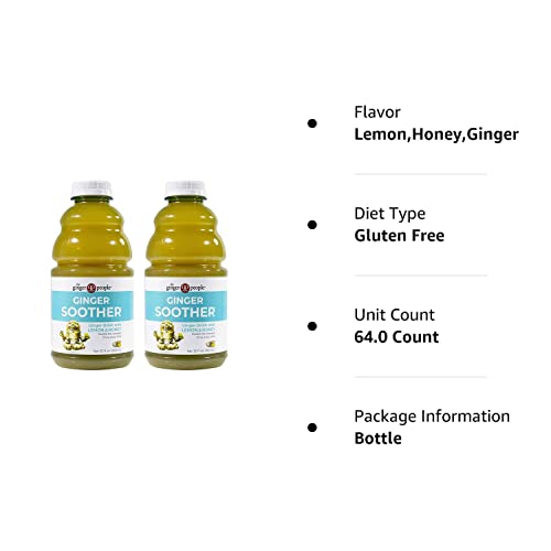 The Ginger People Ginger Soother, Lemon and Honey 32 Ounce - Pac...