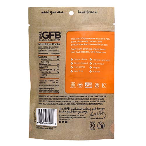 The Gfb Gluten Free Protein Bites, Dark Chocolate Peanut Butter,