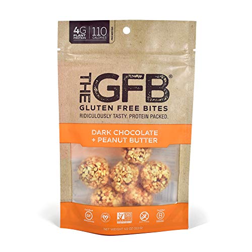 The Gfb Gluten Free Protein Bites, Dark Chocolate Peanut Butter,