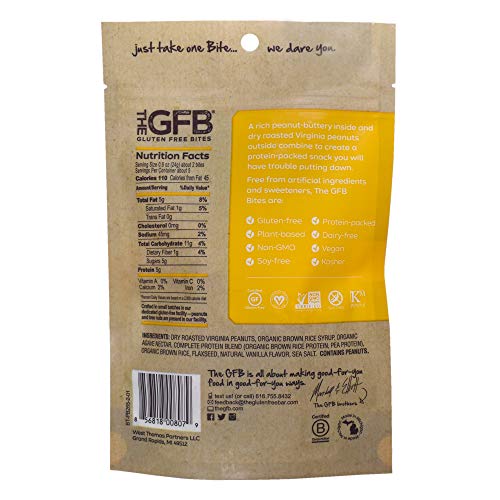 The Gfb Gluten Free Protein Bites, Peanut Butter, 4 Ounce,Vegan,