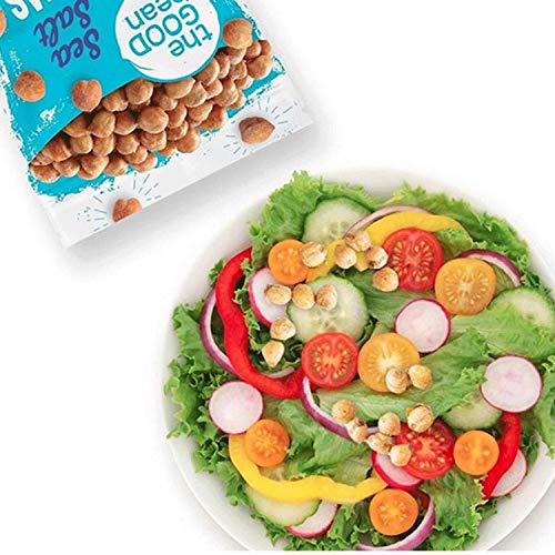 The Good Bean Crunchy Chickpeas Snacks, Sea Salt, 6 Ounce Pack