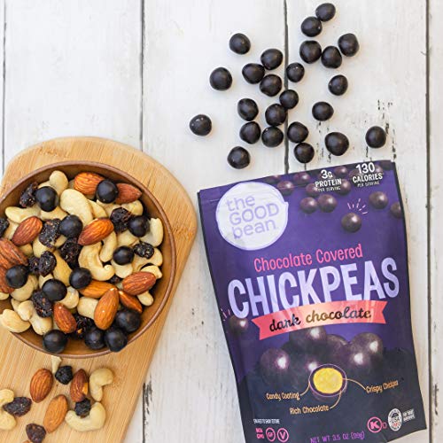 The Good Bean Dark Chocolate Covered Chickpeas, 3.5 Ounce Pack