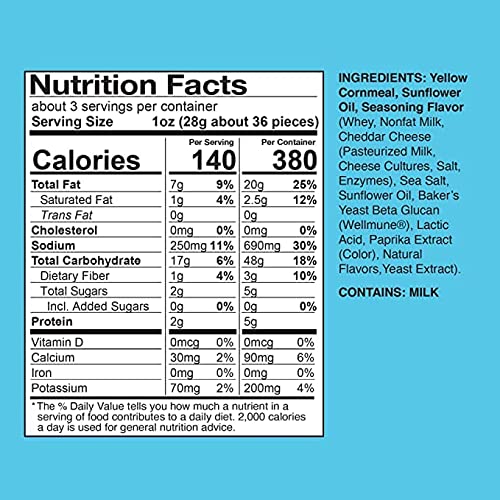 The Good Crisp Company, Cheese Balls, Cheddar, 2.75 Ounces Pack