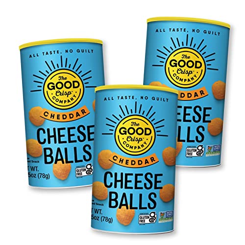 The Good Crisp Company, Cheese Balls, Cheddar, 2.75 Ounces Pack