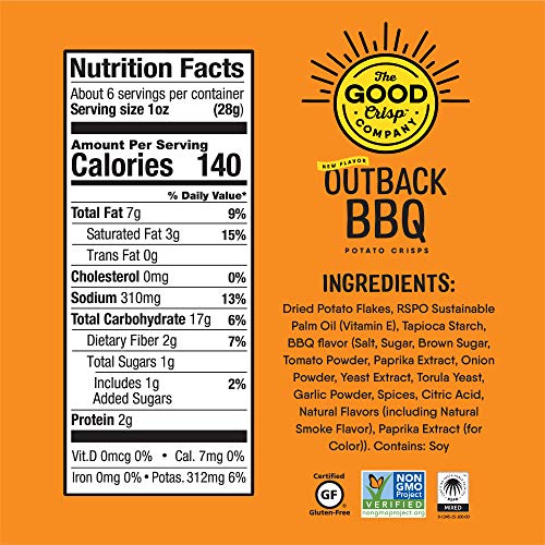 The Good Crisp Company, Outback Bbq, Gluten Free Potato Chips 5
