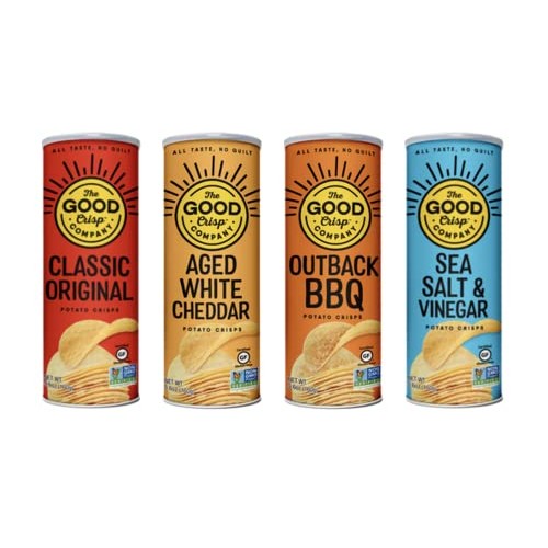 The Good Crisp Company, Potato Chips Variety Pack, 5.6 Ounce Can
