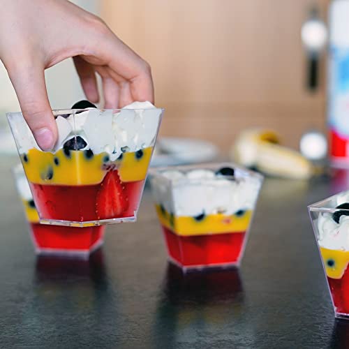 The Gourmet Goose 20 Pack Dessert Cups, 8 oz Disposable Parfait ...
