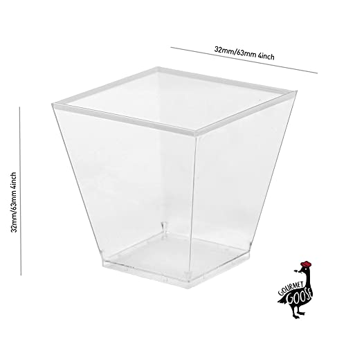 The Gourmet Goose 20 Pack Dessert Cups, 8 oz Disposable Parfait ...