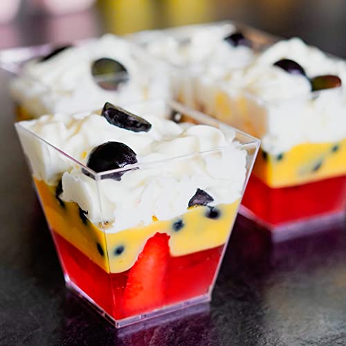 The Gourmet Goose 20 Pack Dessert Cups, 8 oz Disposable Parfait ...