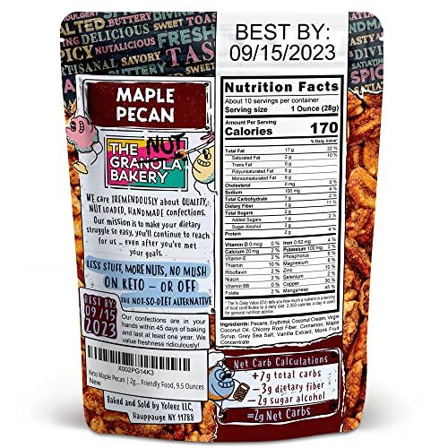 The Nut Bakery Maple Pecan Keto Snacks | 2g Net Carb | Low Carb ...