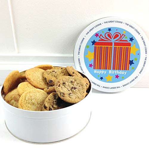 The Great Cookie Happy Birthday Cookie Gift Tin With 2 Lbs. Fres