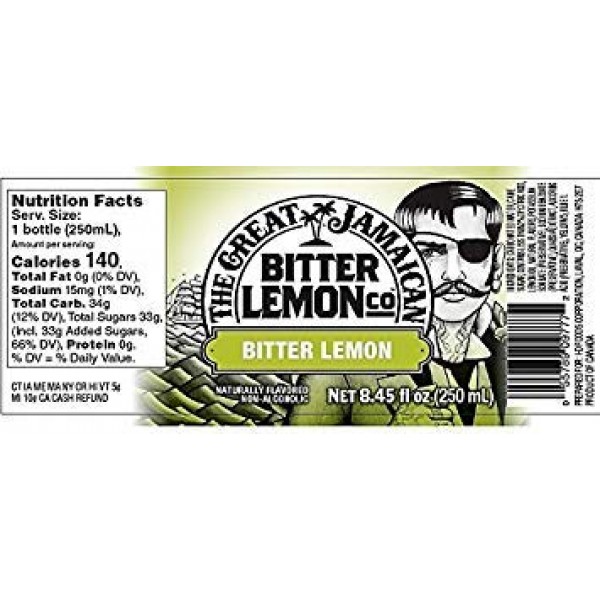 Bitter Lemon Ginger Beer naturally Flavored non-Alcoholic Pack ...