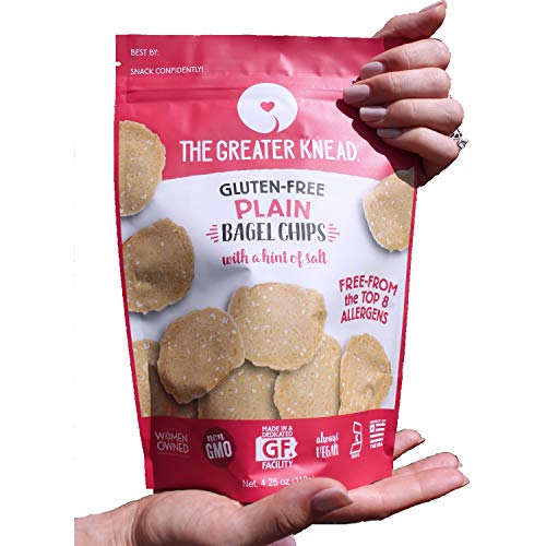 Greater Knead Gluten Free Bagel Chips - Plain, Vegan, Non-Gmo, F