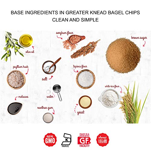 Greater Knead Gluten Free Bagel Chips - Plain, Vegan, Non-Gmo, F