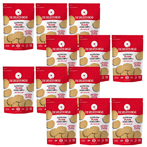 Greater Knead Gluten Free Bagel Chips - Plain, Vegan, Non-Gmo, F