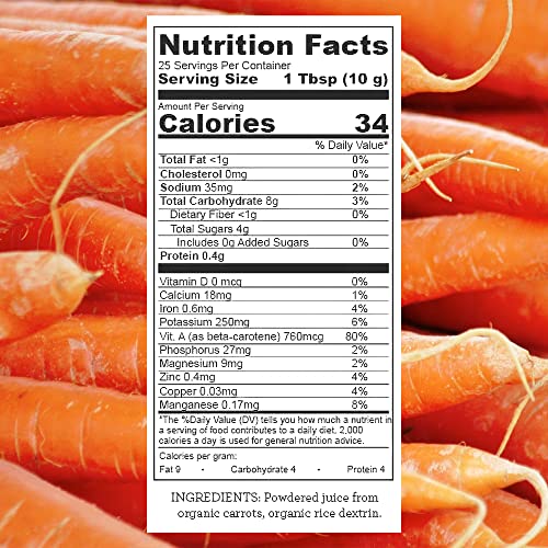 Carrotjuicemax Organic Carrot Juice Powder - Made With Pure Orga
