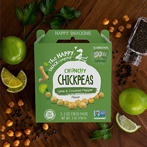 The Happy Snack Company Chickpeas Lime & Cracked Pepper 25 x 1 o...