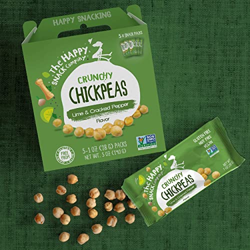 The Happy Snack Company Chickpeas Lime & Cracked Pepper 25 x 1 o...