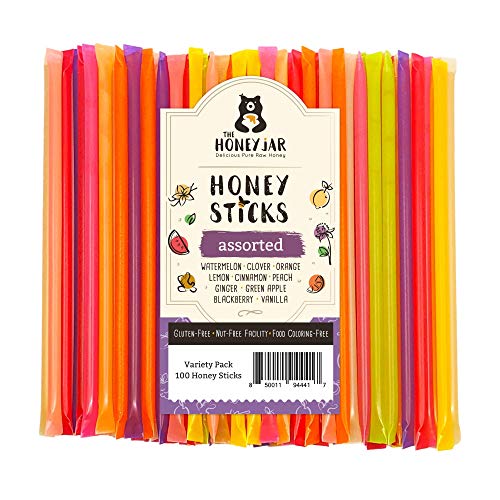 The Honey Jar - Variety Pack Honey Sticks 100 Count With Assorte The Honey Jar - Variety Pack Honey Sticks 100 Count With Assorte