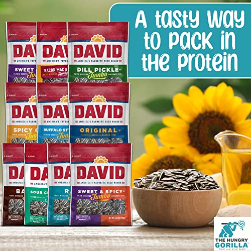 David’s Sunflower Seeds - Jumbo Sunflower Seed Variety 10 Pack –...