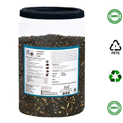 The Indian Chai - Thunder Masala Chai 250G, Herbal Tea, Boostts