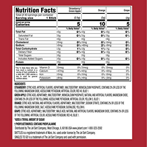 Skittles Singles To Go Drink Mix - Pack Of 2