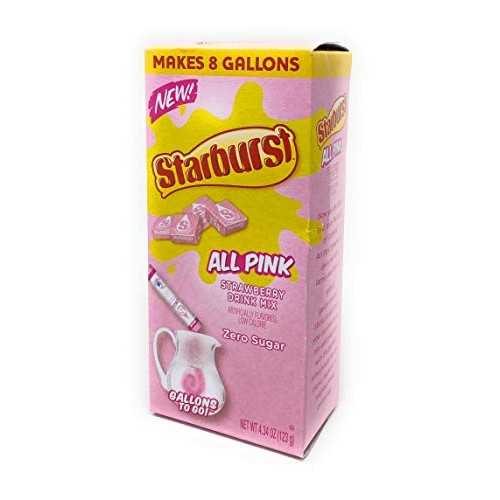Starburst All Pink Strawberry Sugar Free Caffeine Free Powdered
