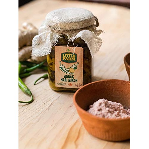 The Little Farm Haryana Adrak Hari Mirchi Pickle, Authentic In