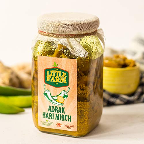 The Little Farm Haryana Adrak Hari Mirchi Pickle, Authentic In