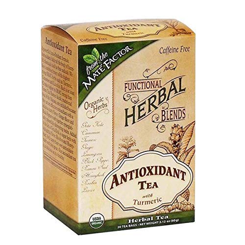 Mate Factor Organic Antioxidant With Turmeric Tea 20 Tea Bags