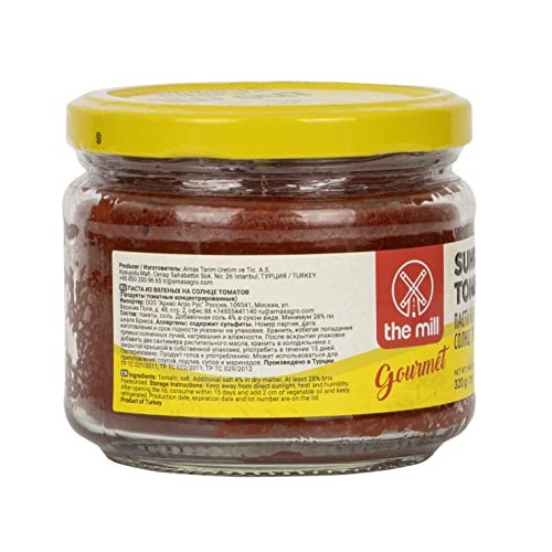 The Mill Gourmet Sundried Tomato Paste 11.29 oz 320 g Glass Ja...