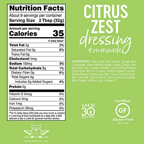 Noble Made By The New Primal, Citrus Vinaigrette Dressing, 10 Fl Oz