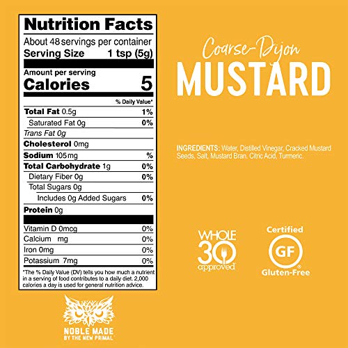 Noble Made By The New Primal, Coarse-Dijon Mustard, Whole30 Appr