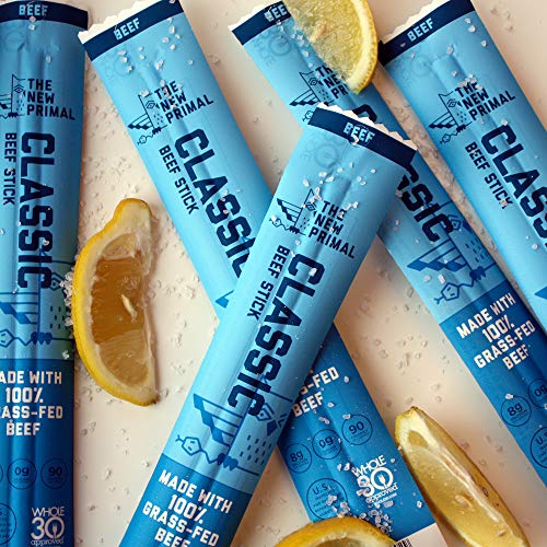 The New Primal Grass-Fed Beef Sticks, No Sugar, Keto, Whole30, P...