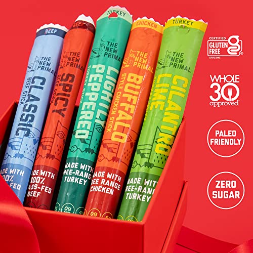 The New Primal Grass-Fed Beef Sticks, No Sugar, Keto, Whole30, P...