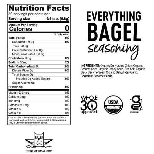 The New Primal THE NEW PRIMAL Organic Everything Bagel Seasoning...