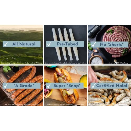 Natural Sheep Casings For Sausage Making, 32Ft Of 24-26Mm, Ideal