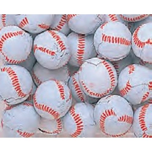 Foiled Milk Chocolate Baseballs 5Lb Bag