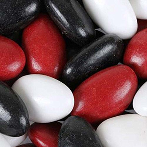 Red, Black &Amp; White Jordan Almonds 1Lb Bag