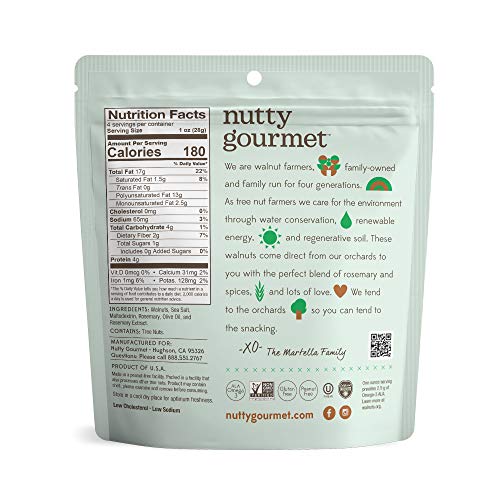 The Nutty Gourmet Flavored Walnuts Rosemary Seasoned - Fresh Gou