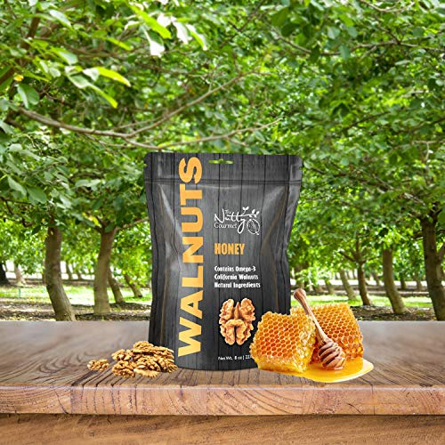 The Nutty Gourmet Honey Flavored Walnuts - Keto Snacks - Healthy