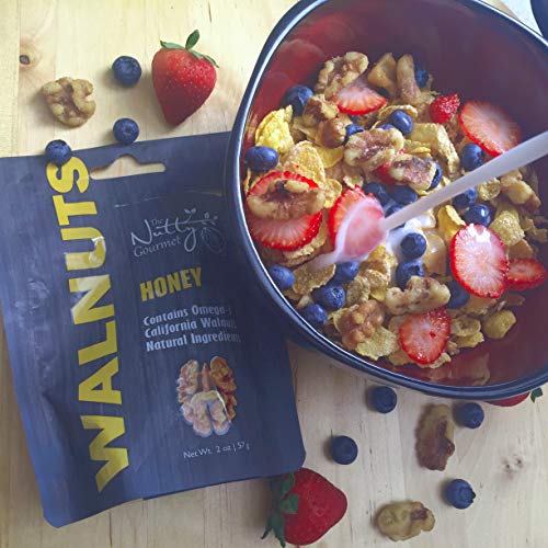 The Nutty Gourmet Honey Flavored Walnuts - Keto Snacks - Healthy