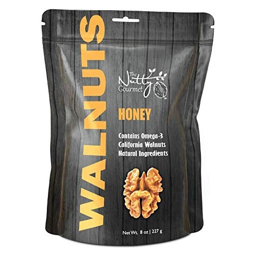 The Nutty Gourmet Honey Flavored Walnuts - Keto Snacks - Healthy