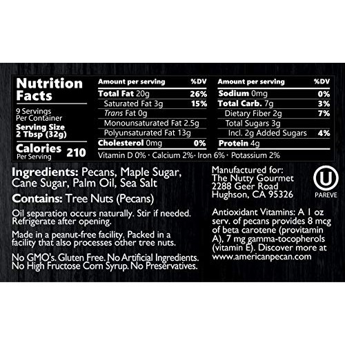The Nutty Gourmet Pecan Butter - Praline 10Oz