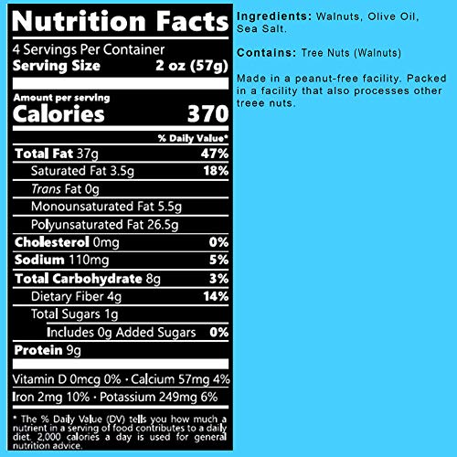 The Nutty Gourmet Sea Salt Flavored Walnuts - Keto Snacks - Heal